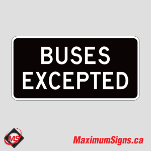 Rb-10t · Buses Excepted, Regulatory Signs