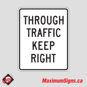 Rb-27 · Through Traffic Keep Right, Regulatory Signs