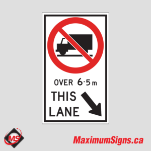 Rb-40a · No Trucks Over 6.5m Height In This Lane, Regulatory Signs