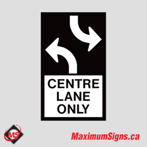 Rb-48a · Turn Left/Right - Centre Lane Only, Regulatory Signs