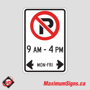 Rb-52 · No Parking - Days/Times, Regulatory Signs