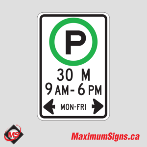 Rb-53 · Parking Days/Times 30 M, Regulatory Signs