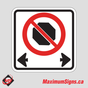 Rb-55 · No Stopping - Left/Right, Regulatory Signs