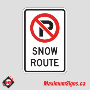 Rb-57 · No Parking Snow Route, Regulatory Signs