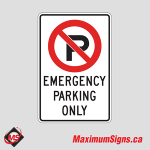 Rb-58 · Emergency Parking Only, Regulatory Signs