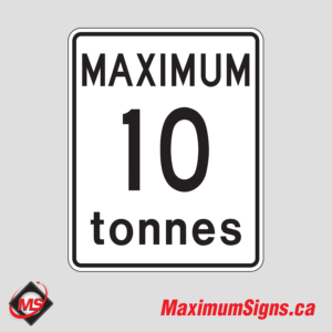 Rb-63 · Max Weight 10 Tonnes, Regulatory Signs