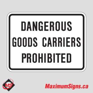 Rb-83t · Dangerous Goods Carriers Prohibited, Regulatory Signs