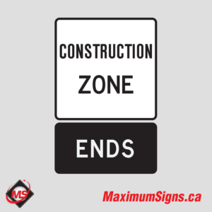 Rb-90b · Construction Zone Ends, Regulatory Signs