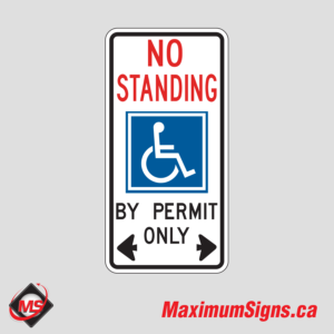 Rb-94 · No Standing - Permit Only Left/Right, Regulatory Signs