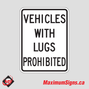 Rc-3 · Vehicles With Lugs Prohibited, Regulatory Signs