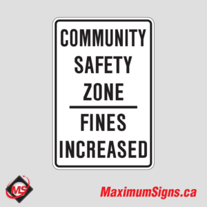 Rc-9 · Community Safety Zone - Fines Increased, Regulatory Signs