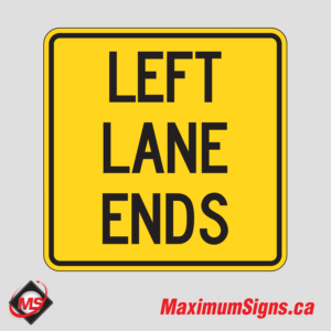 Wa-23Lt · Left Lane Ends (Text), Warning Signs