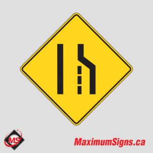 Wa-23R · Right Lane Ends, Warning Signs