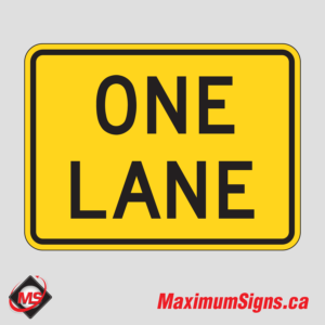 Wa-24t · One Lane (Text), Warning Signs