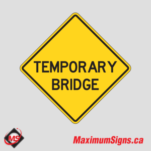 Wa-30a · Temporary Bridge, Warning Signs