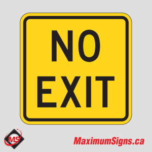 Wa-31 · No Exit, Warning Signs