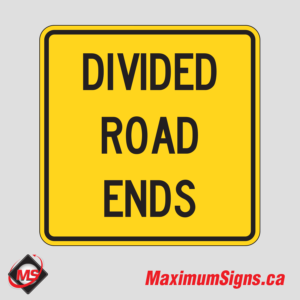 Wa-35t · Divided Road Ends (Text), Warning Signs