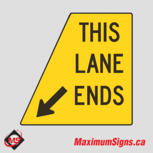 Wa-40L/R · This Lane Ends, Warning Signs