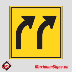 Wa-52R/L · Lanes Exiting B, Warning Signs
