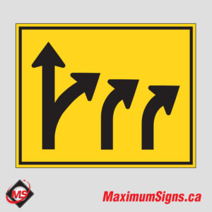 Wa-53R/L · Lanes Exiting C, Warning Signs
