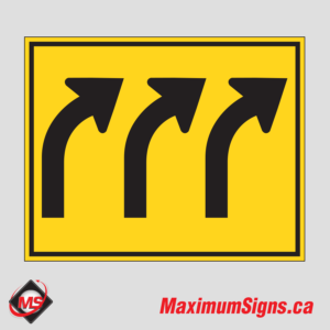 Wa-54R/L · Multiple Lanes Exiting, Warning Signs