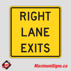 Wa-56R/L · Lane Exits, Warning Signs