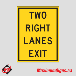 Wa-57R/L · Two Lanes Exit, Warning Signs