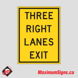 Wa-58R/L · Three Lanes Exit, Warning Signs