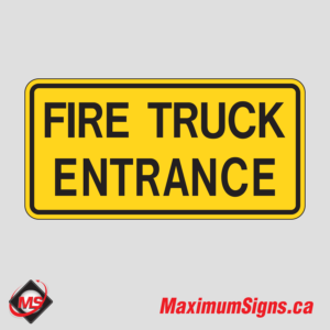 Wc-25t · Fire Truck Entrance (Text), Warning Signs