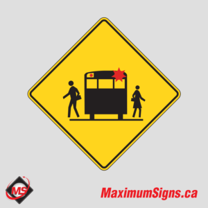 Wc-26 · School Bus Stop Ahead, Warning Signs