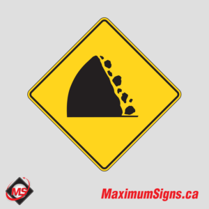 Wc-6R or L · Rock Slide Danger Ahead, Warning Signs